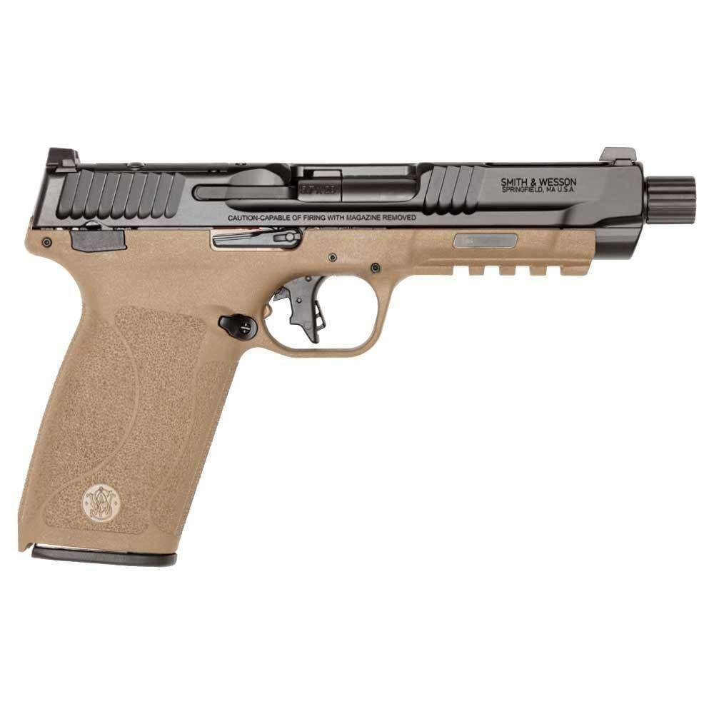 SMITH & WESSON M&P 5.7 PSTL 5" FDE 2 TONE O.R. THRDDED NTS 2-22RD by Smith & Wesson / S&W