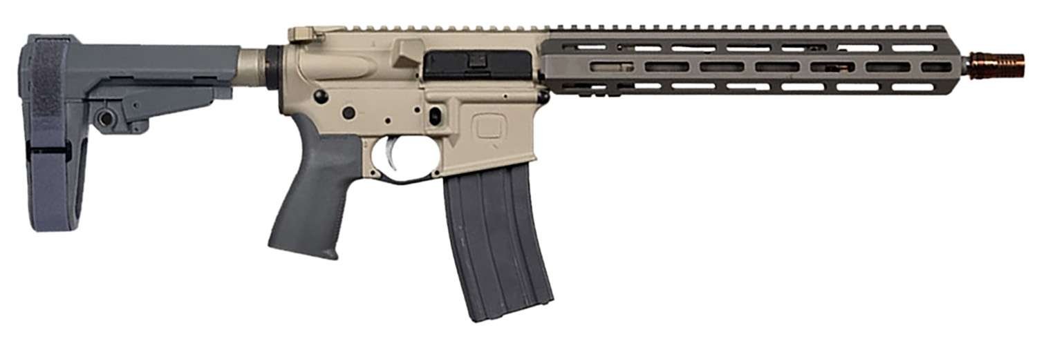 Q SUGAR WEASEL 5.56 PISTOL 13" W/ BRACE BLK/GRY 1-30RD MAGAZINE by Q LLC