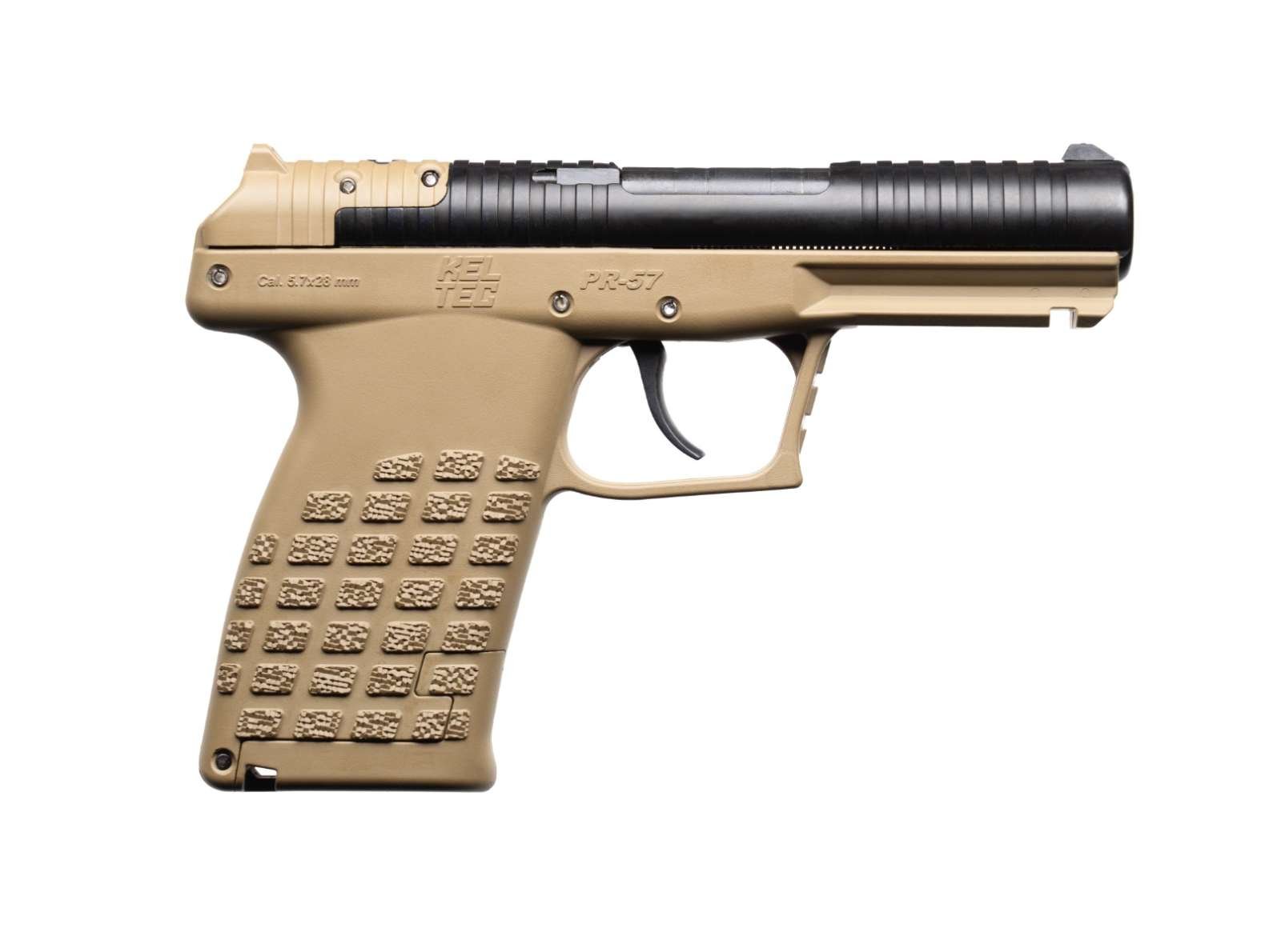KELTEC PR57 5.7X28 PISTOL 4.64"BBL OPTIC READY, TAN, 20+1, 2-STRIPPER CLIPS