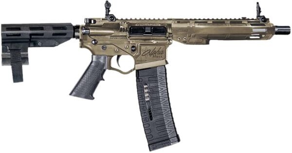ATI ALPHA MAXX FDE 5.56 7.5" PISTOL W/7" POLY MLOK HANGUARD F/U SIGHTS W/BRACE 60RD by American Tactical / ATI