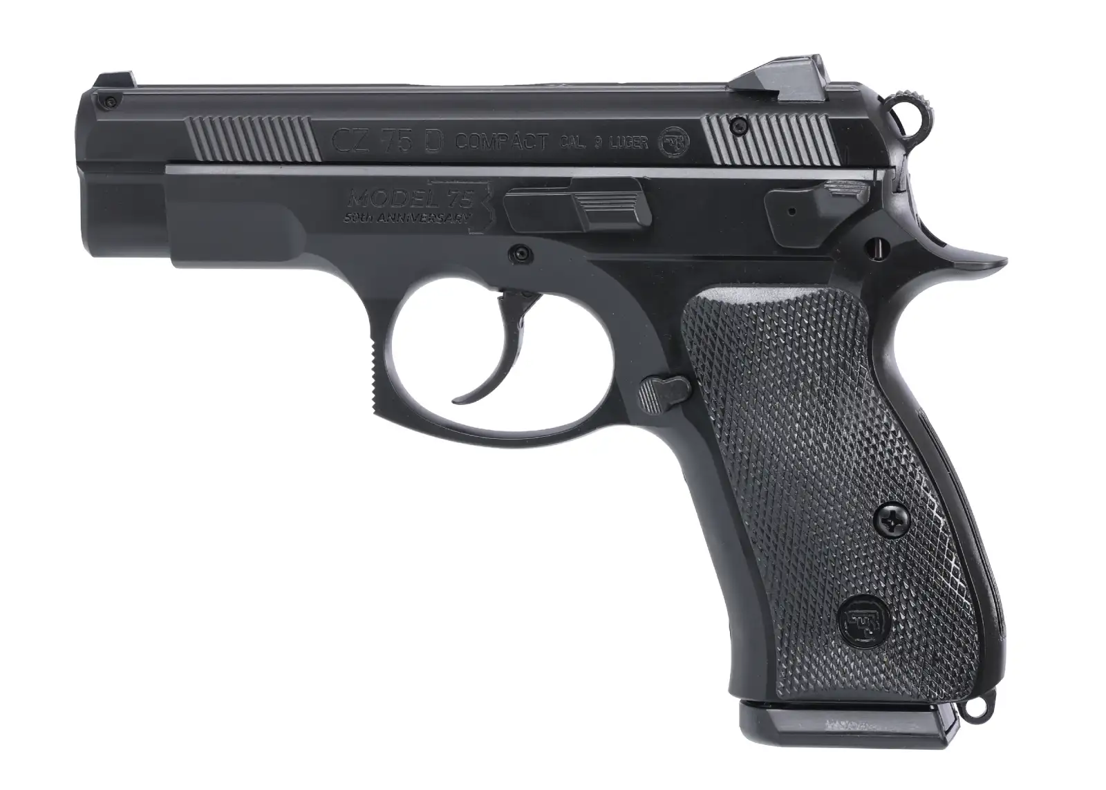 CZ 75 D PCR COMPACT 50TH ANNIVERSARY 9MM PISTOL BLACK, DECOCKER 2-15RD MAGS by CZ-USA