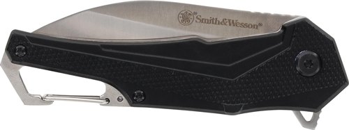 S&W KNIFE OASIS CARABINER - FOLDER 3" BLACK/SS by Battenfeld