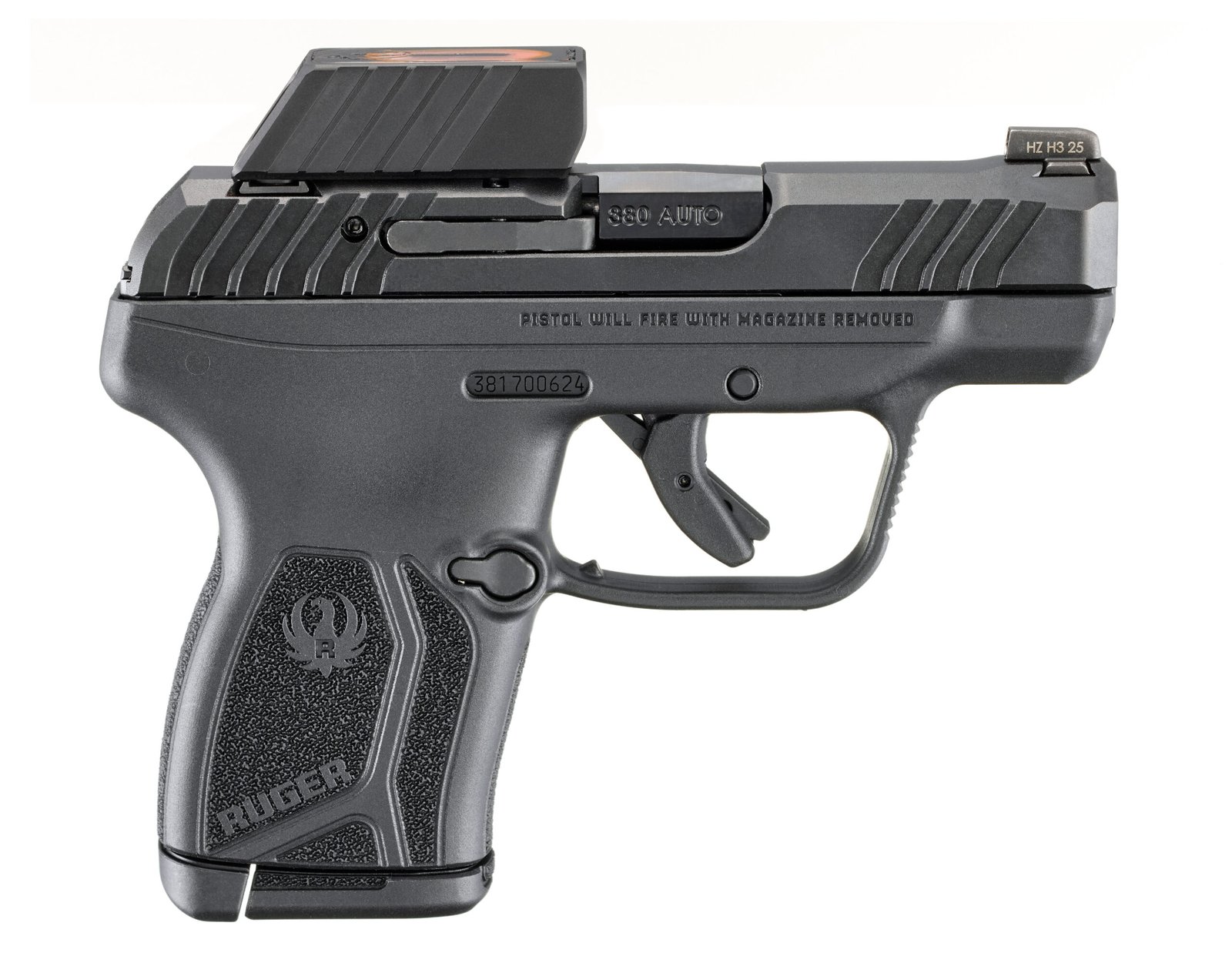RUGER LCP MAX 380ACP BLK READYDOT by Ruger / Sturm, Ruger & Co.