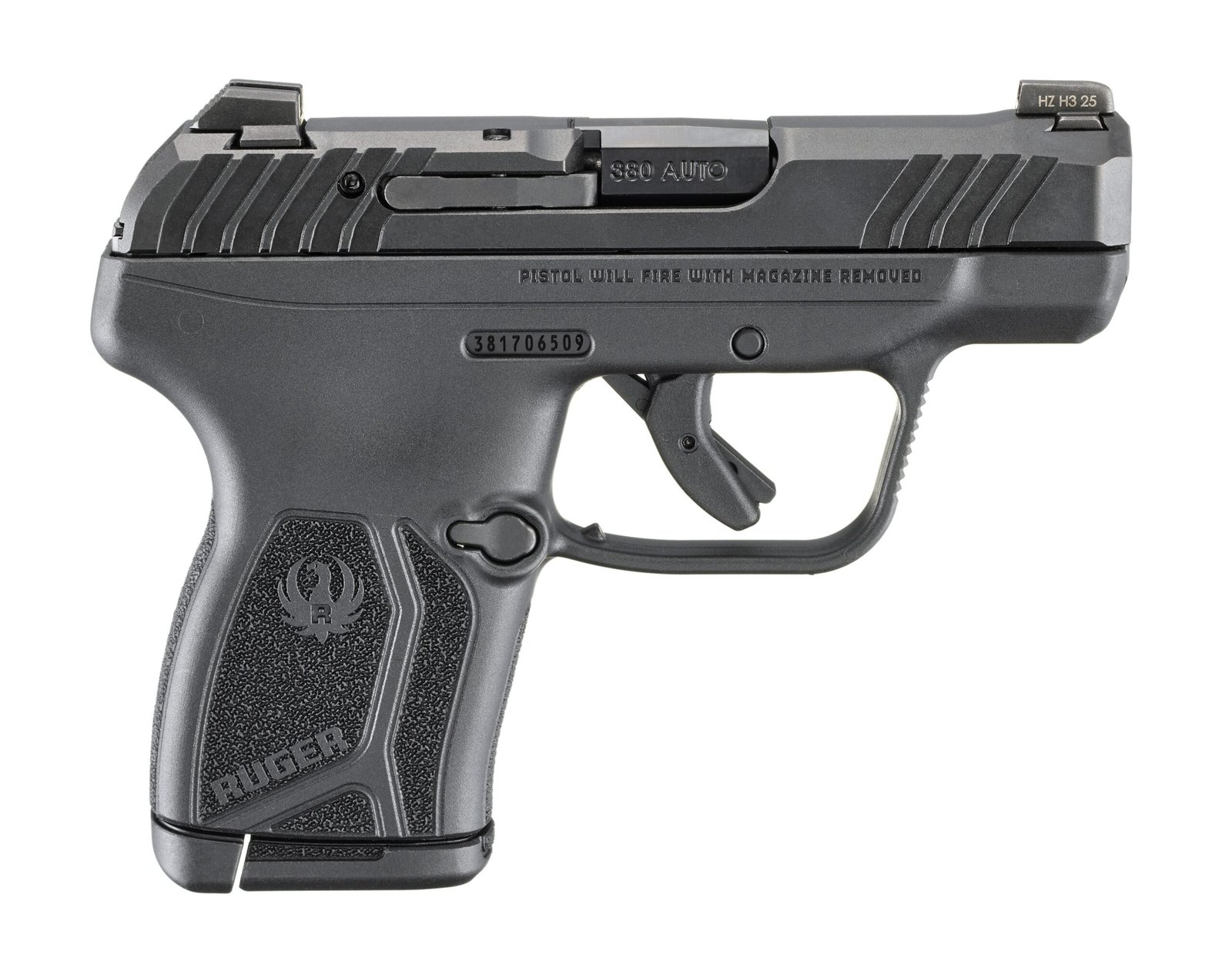 RUGER LCP MAX 380ACP BLK 10+1 SAFETY by Ruger / Sturm, Ruger & Co.