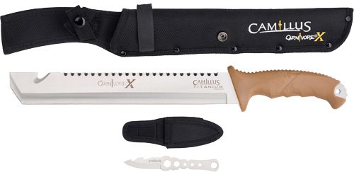 CAMILLUS CARNIVORE X MACHETE - 12" BLADE STAINLESS W/ KNIFE by Camillus Knives