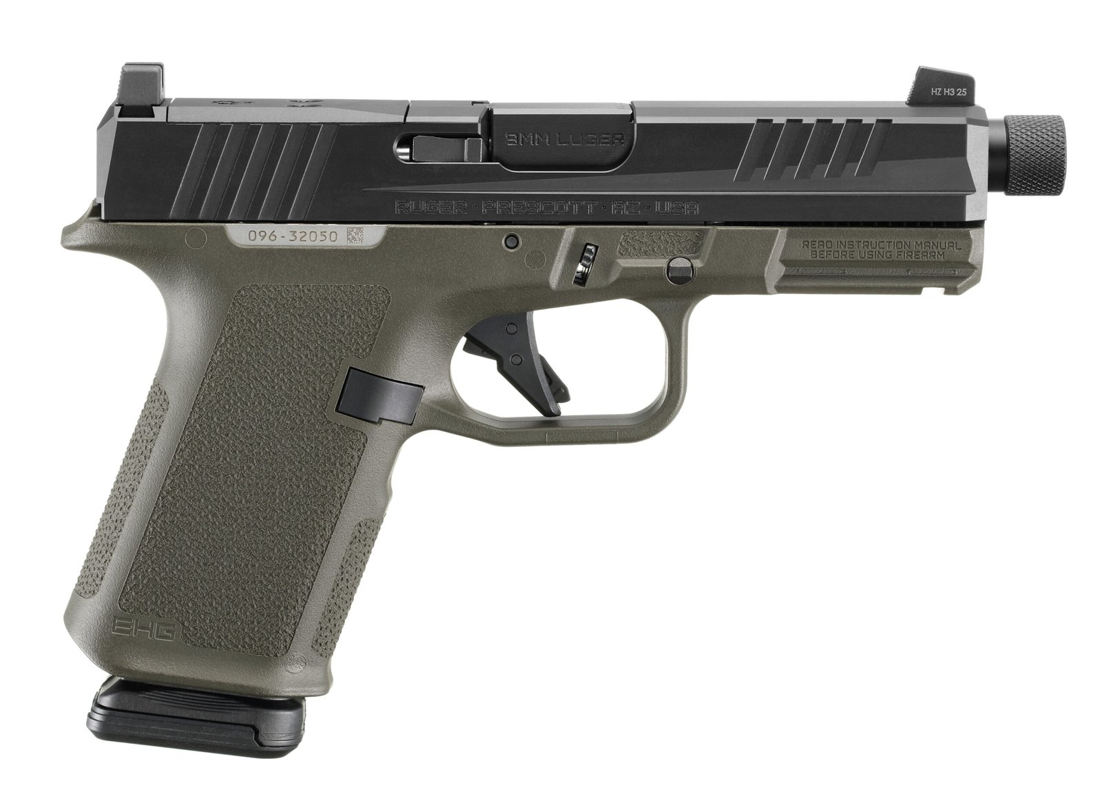 RUGER RXM 9MM BLK/ODG 15+1 4.5" TB by Ruger / Sturm, Ruger & Co.
