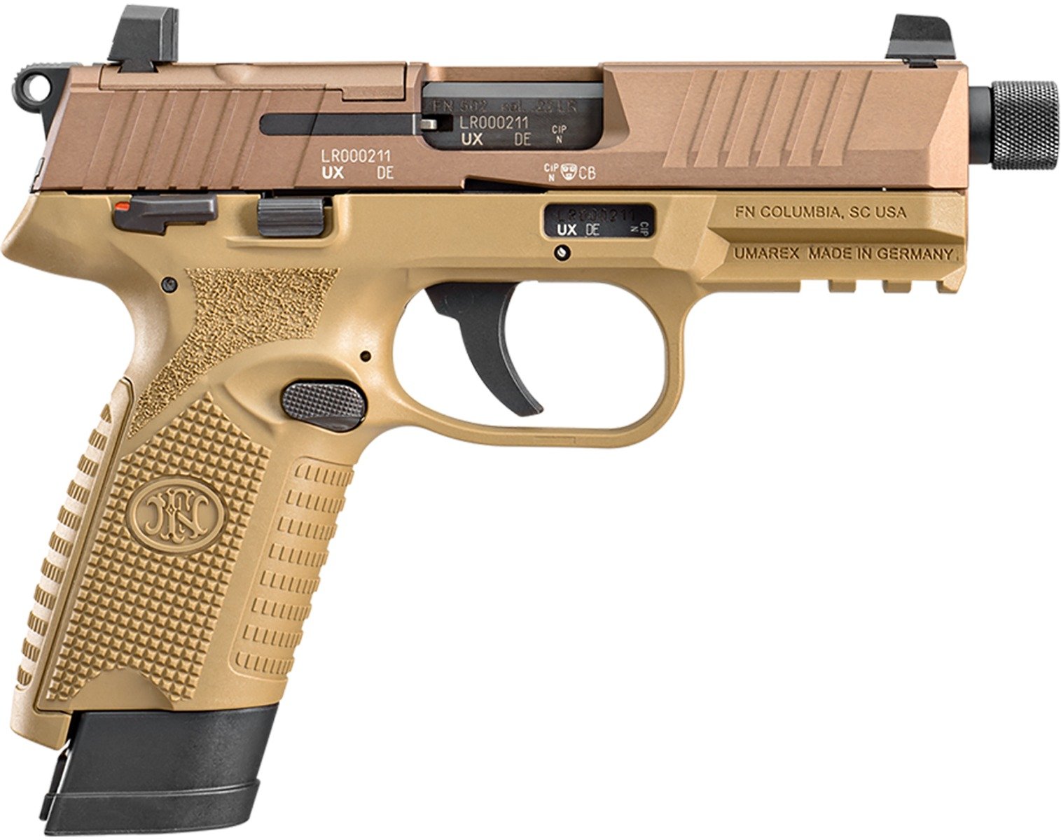 FNM 502 TAC 22LR DA FD 15RD by FN America / FN Herstal