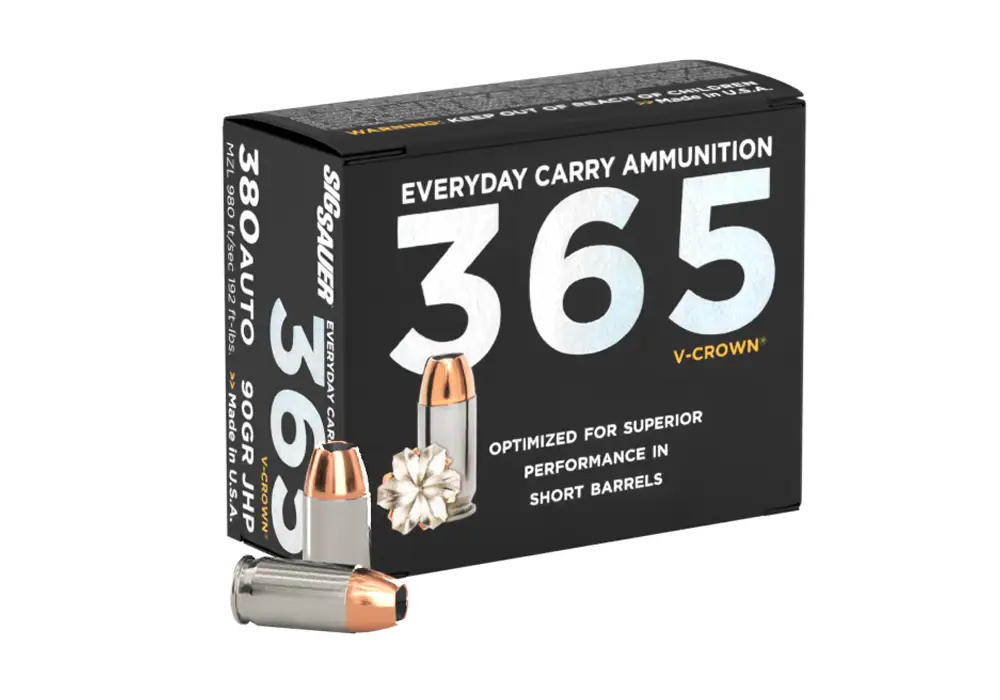 SIG SAUER V-CROWN 365 380ACP 365 JHP 20RD BX 200RD CASE