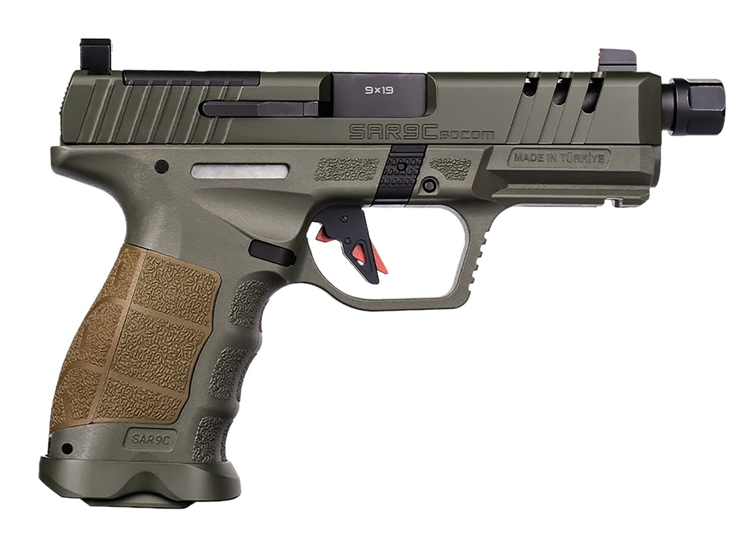SAR FIREARMS SAR9 SOCOM CPT 9MM ODG 4.5" TB by SAR Arms