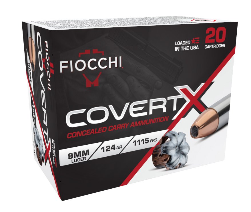 FIO 9MM 124GR COVERTX JHP 20R by Fiocchi