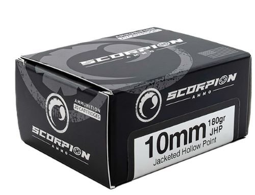 SCORPION 10MM - 180GR JHP 20RD 10BX/CS by Scorpion Ammo