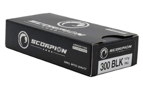 SCORPION 300 BLACKOUT - 147GR FMJ 20RD 20BX/CS by Scorpion Ammo