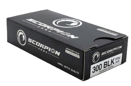 SCORPION 300 BLACKOUT 220GR - SUBSONIC 20RD 20BX/CS by Scorpion Ammo
