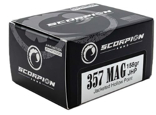 SCORPION 357 MAG - 158GR JHP 20RD 10BX/CS by Scorpion Ammo