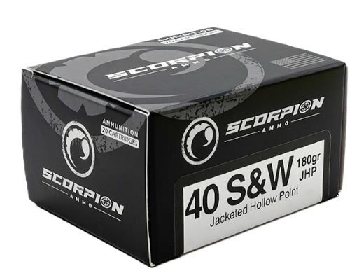 SCORPION 40 S&W - 180GR JHP 20RD 10BX/CS by Scorpion Ammo