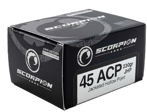 SCORPION 45ACP - 230GR JHP 20RD 10BX/CS by Scorpion Ammo