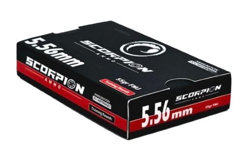SCORPION 5.56X45 55GR - FMJ 20RD 25BX/CS by Scorpion Ammo
