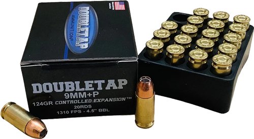 DOUBLETAP 9MM+P 124GR JHP - CONTROLLED EXP 20RD 50BX/CS by Double Tap Ammunition