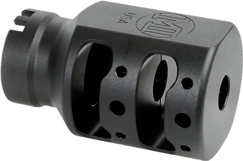 MI ALPHA TANK BRAKE 1/2X28 9MM - BLACK MATTE NITRIDE by Midwest Industries