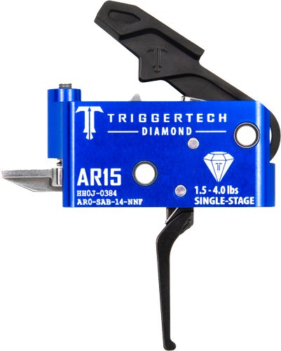 TRIGGERTECH AR-15 SINGLE STAGE - BLACK DIAMOND FLAT by Trigger Tech