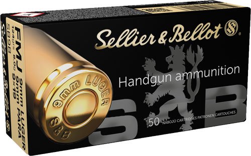 S&B 9MM LUGER 124GR FMJ - 50RD 20BX/CS by Sellier & Bellot
