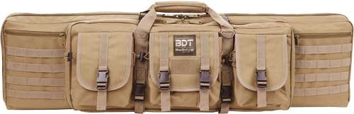 BULLDOG 42" DOUBLE TACTICAL CS - 3 LARGE ACCESS POCKETS TAN by Bulldog Cases
