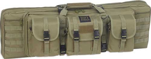 BULLDOG 37" 2 GUN TACTICAL CSE - 3 LARGE ACCESSORY POCKETS GRN by Bulldog Cases
