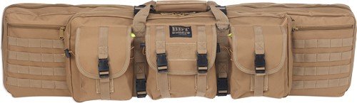 BULLDOG 37" 2 GUN TACTICAL CSE - 3 LARGE ACCESSORY POCKETS TAN by Bulldog Cases