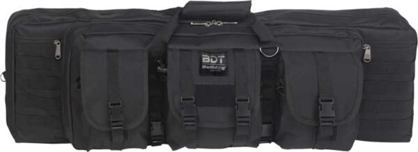 BULLDOG 43" 2 GUN TACTICAL CSE - 3 LARGE ACCESS POCKETS BLACK by Bulldog Cases