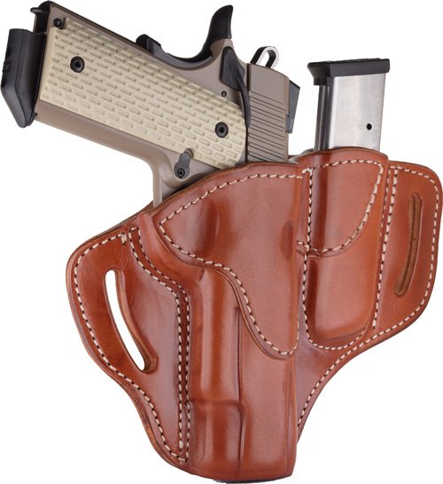 1791 BH1 BELT HOLTR W/ MAG HLD - MULT-FIT RH 1911 FRM 4-5" BRN by 1791 Gunleather