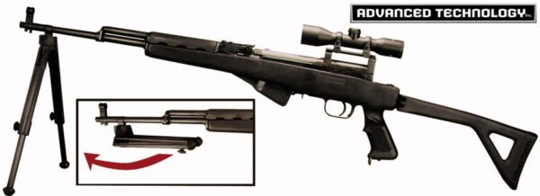 ADV TECH BIPOD FOR SKS - FEATHERWEIGHT BLACK NYLON by Advanced Tech