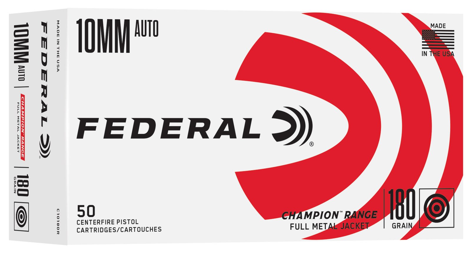 FDR 10MM 180GR RANGE FMJ 50RD by Federal Ammunition