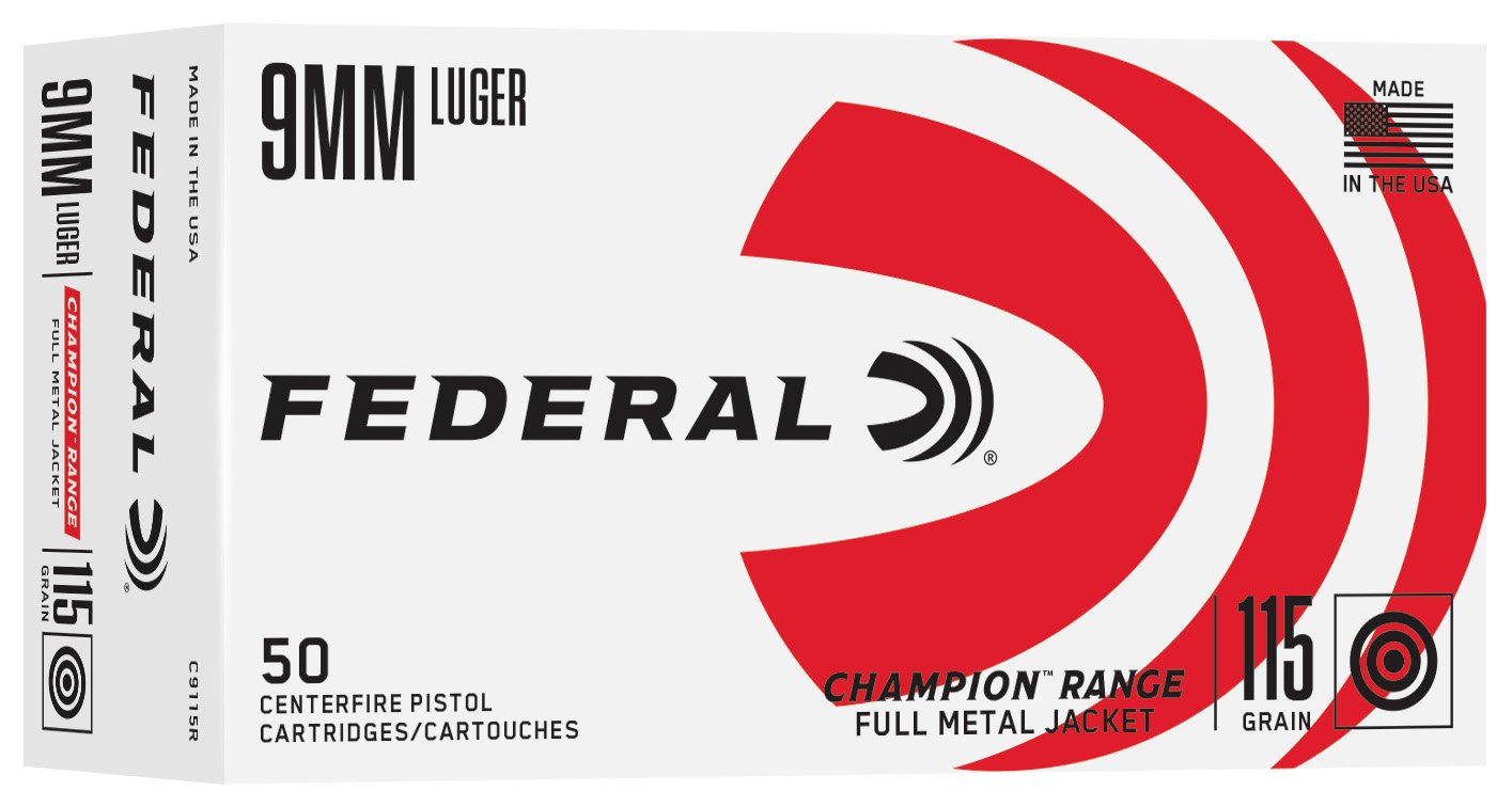 FDR 9MM 115GR RANGE FMJ 50RD by Federal Ammunition