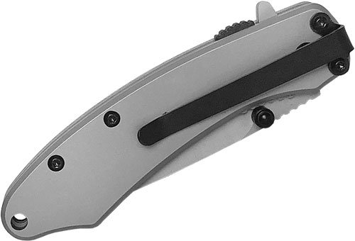 ABKT CATTLEMANS CUTLERY SCYTHE - 2.75" ASSISTED OPENER SS BLD by American Buffalo Knife & Tool