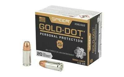 SPR GOLD DOT 9MM 115GR HP 20/200 by Speer