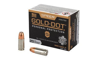 SPR GOLD DOT 9MM+P 124GR HP 20/200 by Speer