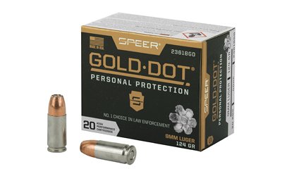SPR GOLD DOT 9MM 124GR HP 20/200 by Speer