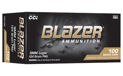 BLAZER 9MM 124GR FMJ 100RD TRAY by CCI Ammunition