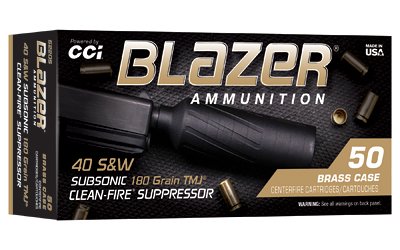 CCI BLAZER BRASS 40S&W SUP 180GR TMJ by CCI Ammunition