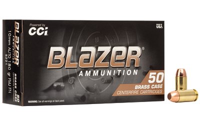 BLAZER BRASS 10MM 180GR FMJ 50/1000 by CCI Ammunition