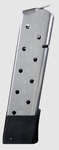 CHECKMATE MAGAZINE 1911 FULL - SIZE 45ACP STAINLESS 10RD by Check Mate Industries