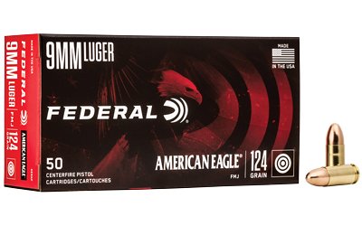 FED AM EAGLE 9MM 124GR FMJ 50/1000 by Federal Ammunition