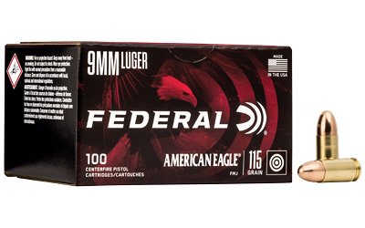 FED AM EAGLE 9MM 115GR FMJ 100/500 by Federal Ammunition