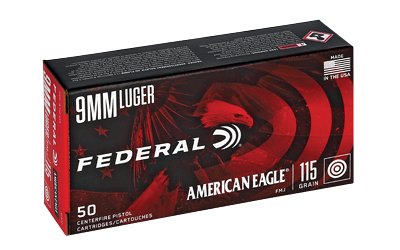 FED AM EAGLE 9MM 115GR FMJ 50/1000 by Federal Ammunition