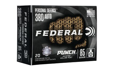 FED PD PUNCH 380AUTO 85GR JHP 20/200 by Federal Ammunition