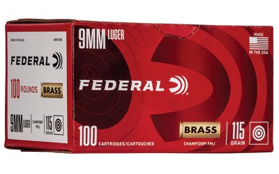 FED CHAMP 9MM 115GR FMJ 100/500 by Federal Ammunition