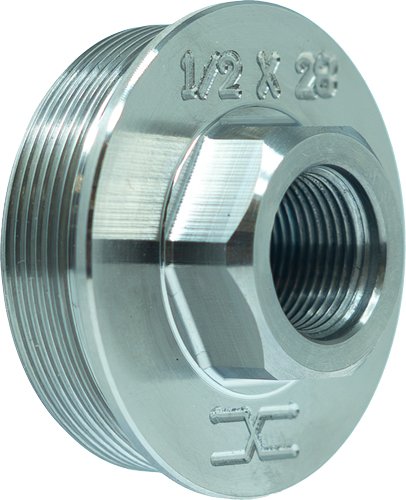 FAXON 1/2X28 DIRECT THREAD TO - HUB ADAPTER TITANIUM by Faxon Firearms