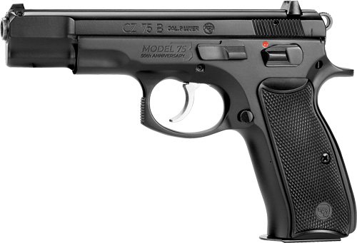 CZ 75-B 50TH ANNIVERSARY 9MM - FS 10RD BLACK POLYCOTE by CZ-USA