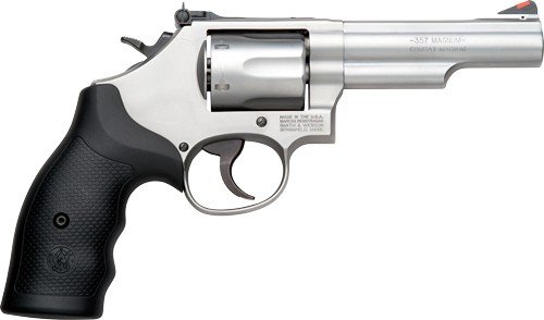 S&W 66 357 MAGNUM 2.75" ADJ - 6-SHOT STAINLESS RUBBER by Smith & Wesson / S&W