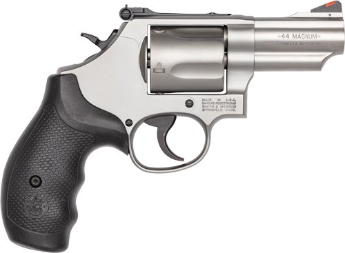 S&W 69 44MAG 2.75" ADJ - 5-SHOT STAINLESS RUBBER by Smith & Wesson / S&W